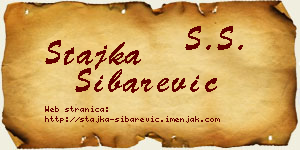 Stajka Šibarević vizit kartica